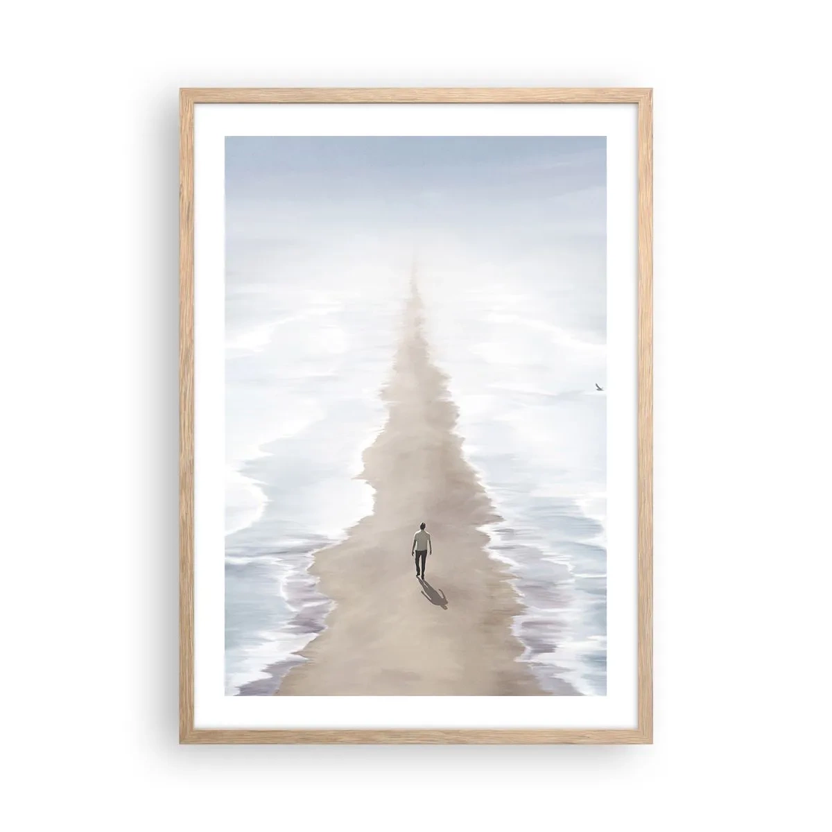 Poster in light oak frame - Bright Future - 50x70 cm