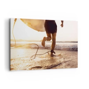 Canvas picture - Encounter with a Wave - 100x70 cm