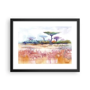 Poster in black frame - Colour of Savannah - 40x30 cm