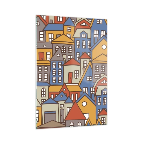 Glass picture - House after House - 50x70 cm