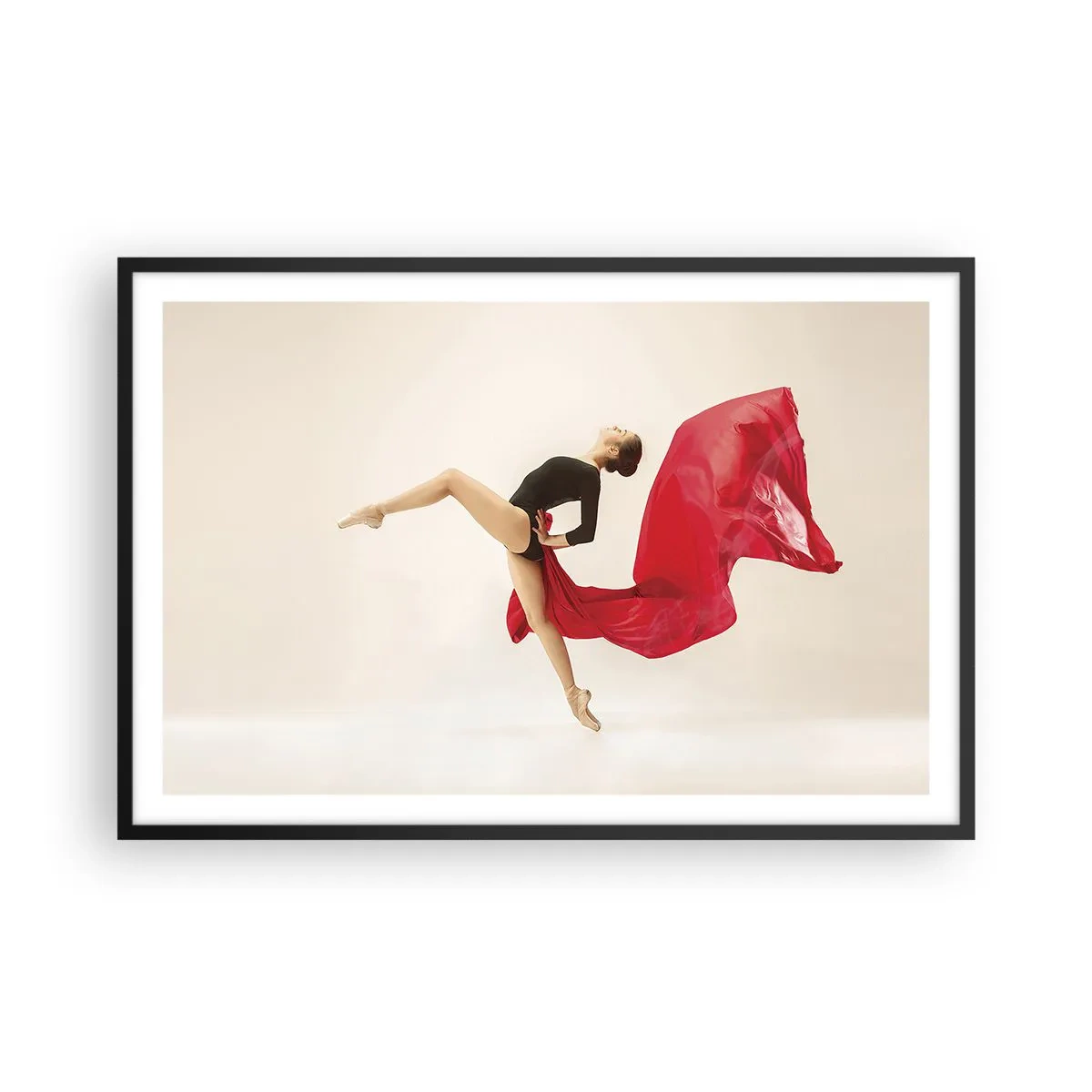 Poster in black frame - Red and Black - 91x61 cm