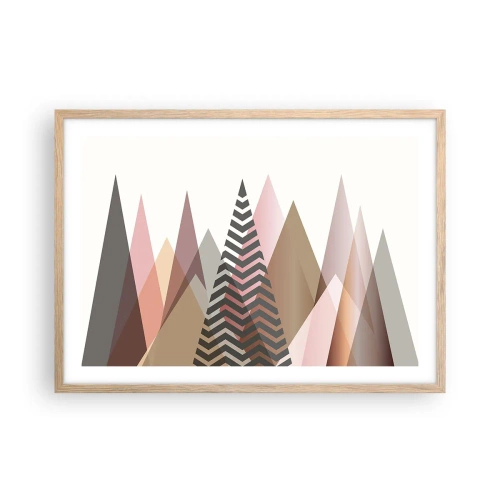 Poster in light oak frame - View of the Piramide - 70x50 cm