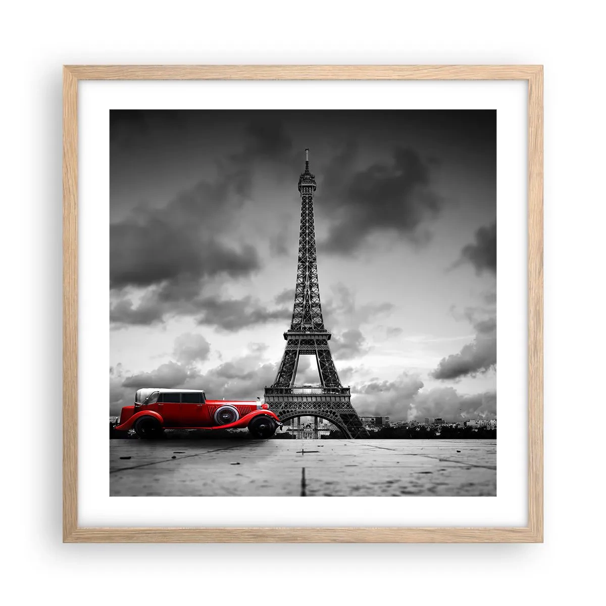 Poster in light oak frame - Not So Long Ago in Paris - 50x50 cm