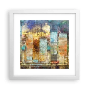 Poster in white frmae - Sunny Metropolis - 30x30 cm