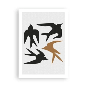 Poster - Swallows at Play - 50x70 cm