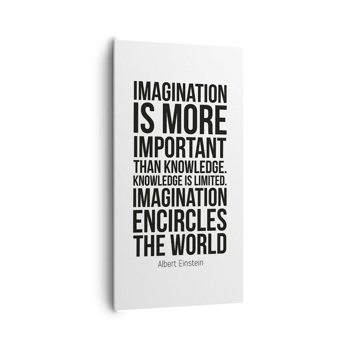 Canvas picture - Einstein about Power of Imagination - 65x120 cm