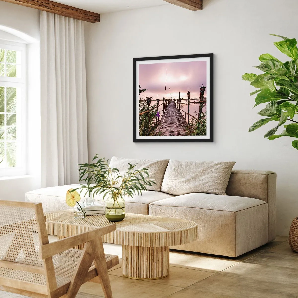 Poster in black frame - Peace and Quiet of Asia - 50x50 cm