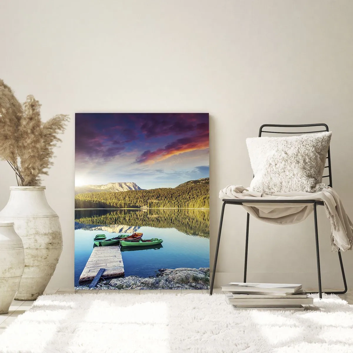 Glass picture - By Water Smooth as a Mirror - 50x70 cm