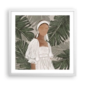 Poster in white frmae - Exotic Portrait - 50x50 cm