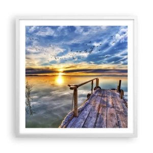 Poster in white frmae - Wind is Taking a Break - 60x60 cm