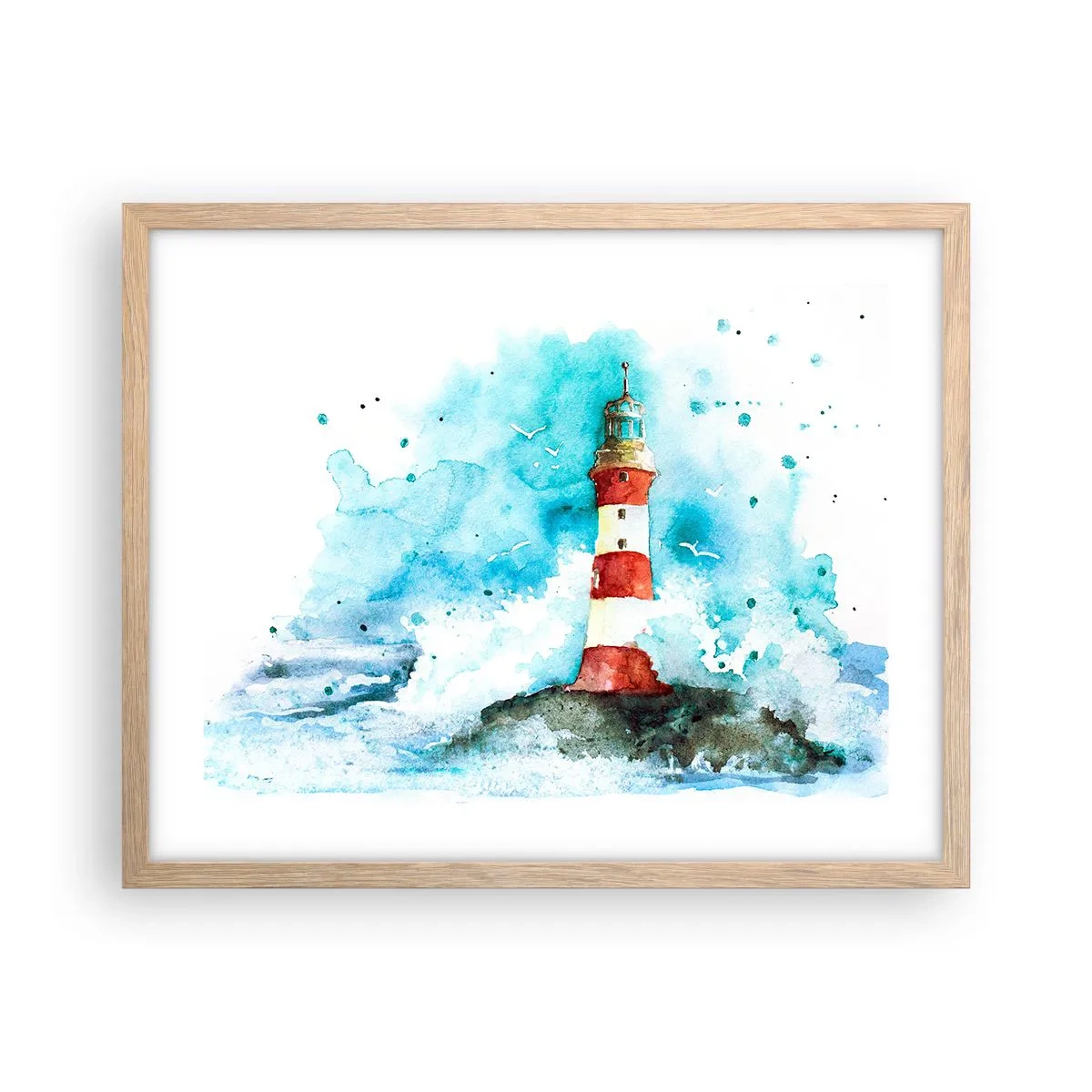 Poster in light oak frame - Unity of Elements - 50x40 cm