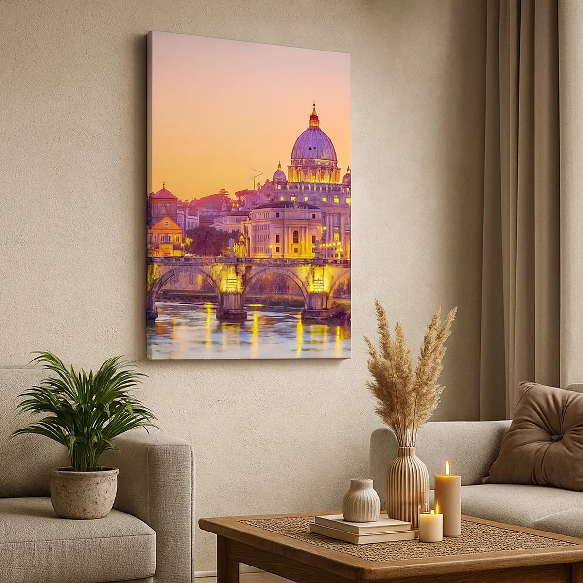 Canvas picture - Twilight over Eternal City - 50x70 cm