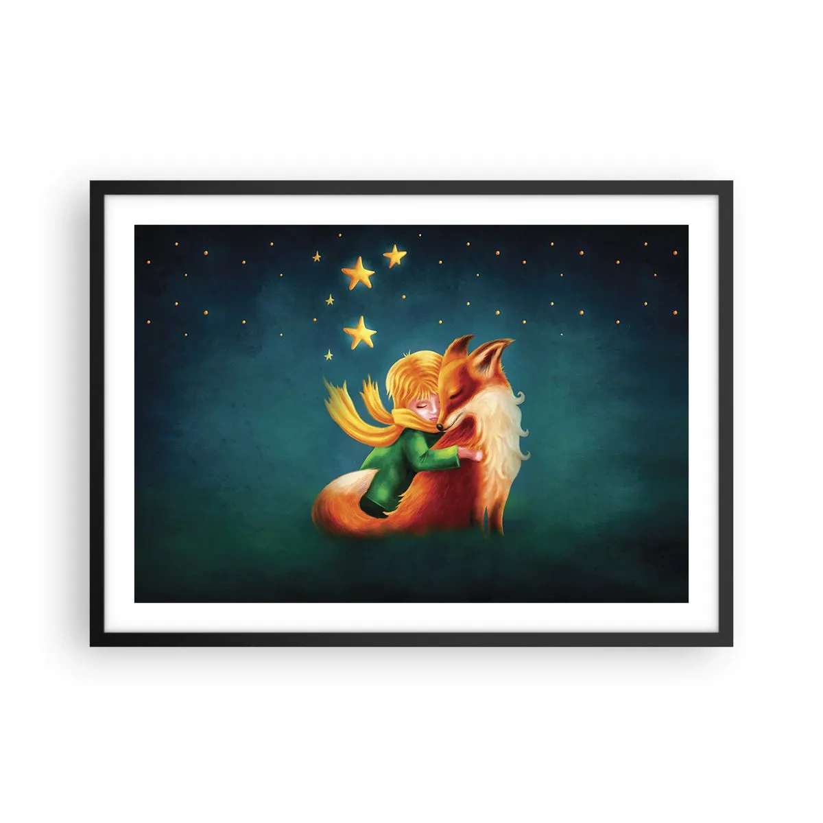 Poster in black frame - Little Prince - 70x50 cm