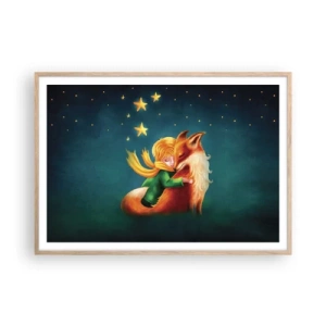 Poster in light oak frame - Little Prince - 100x70 cm