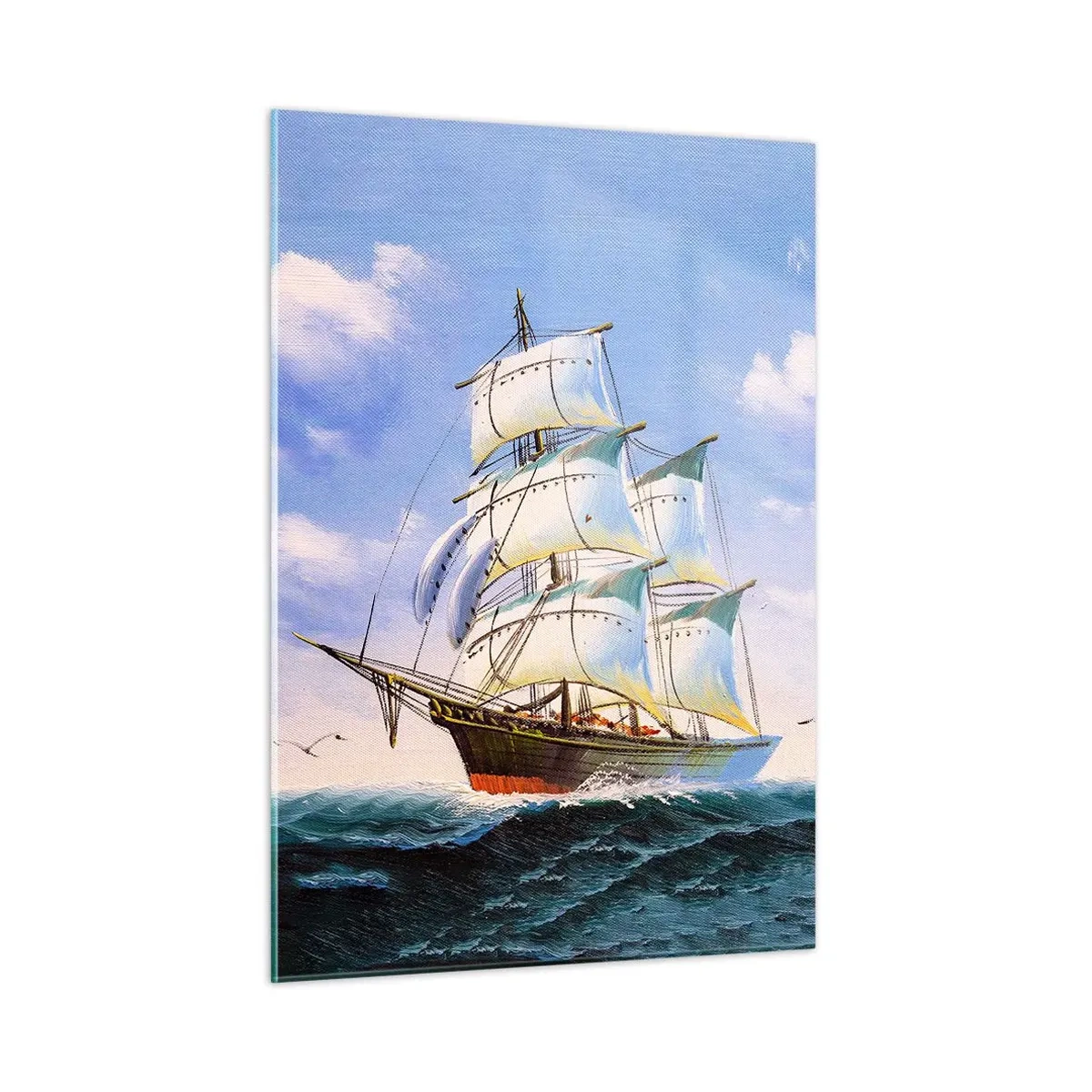 Glass picture - Proudly with Wind - 50x70 cm