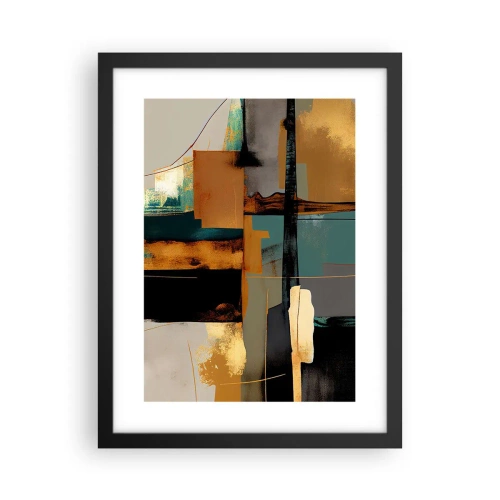 Poster in black frame - Abstract - Light and Shadow - 30x40 cm