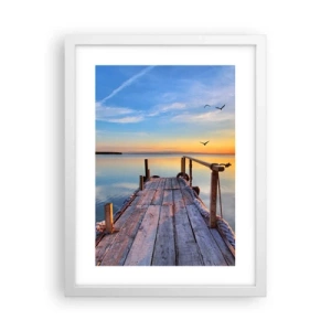 Poster in white frmae - Walk towards the Sun - 30x40 cm