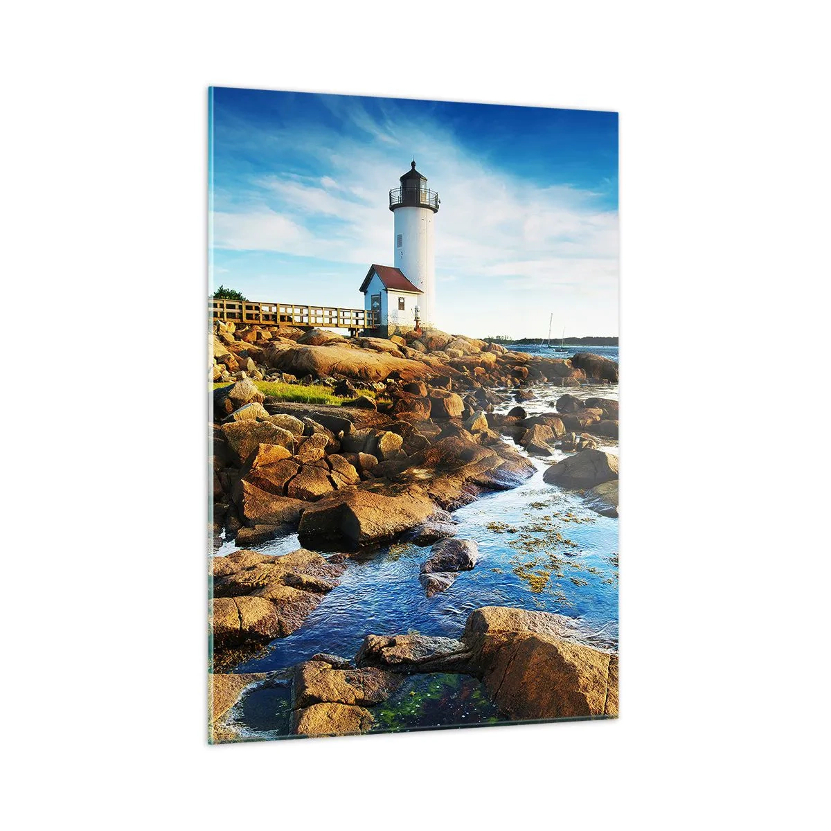 Glass picture - Be Home Safe, I Am Waiting - 50x70 cm