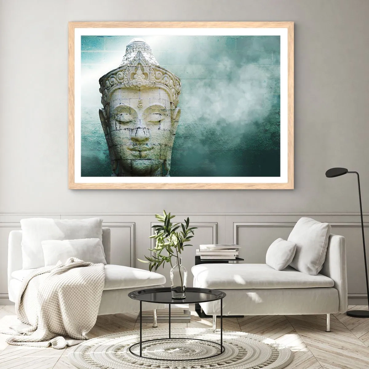 Poster in light oak frame - In Search of Light - 91x61 cm