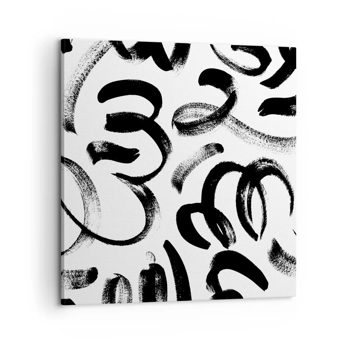 Canvas picture - Black on White - 60x60 cm