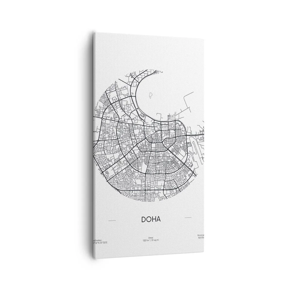 Canvas picture - Anatomy of Doha - 55x100 cm