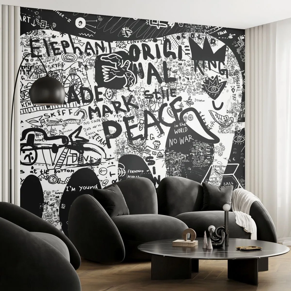 Self-Adhesive Photo Wallpaper Deluxe Sticker - Rich World of the Street - Graffiti, Piece, Graphics - 150x105 cm