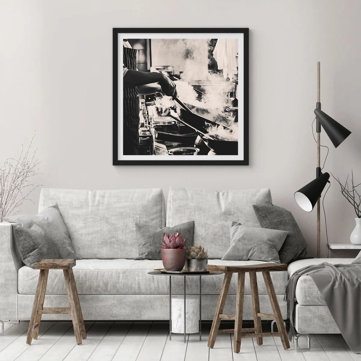 Poster in black frame - Alchemy of Flavours - 30x30 cm