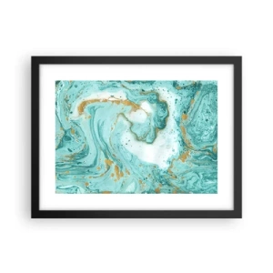 Poster in black frame - Under the Great Wave of the Edo Period - 40x30 cm