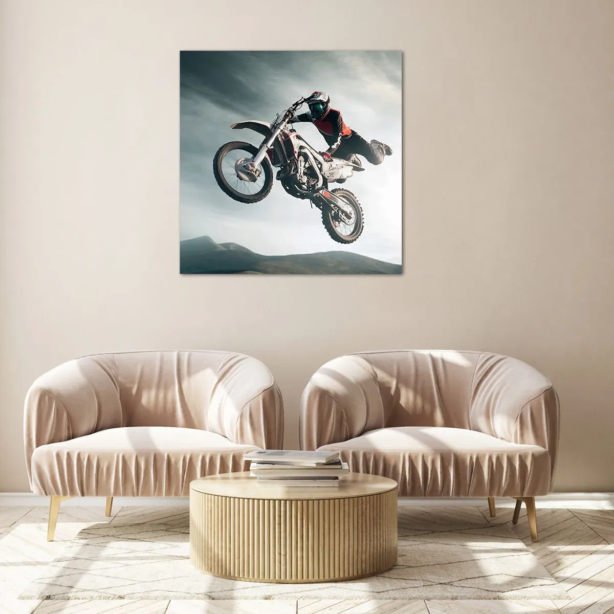 Glass picture - No Risk, No Fun - 60x60 cm