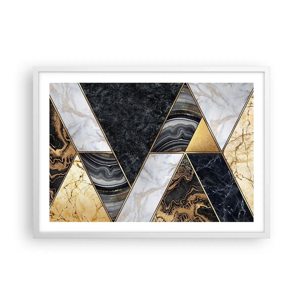 Poster in white frmae - Stone on Stone - 70x50 cm
