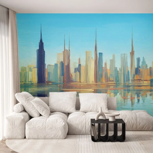 Photo Wallpaper Premium Sand - Sunny Metropolis - City, Architecture, Piece - 500x350 cm