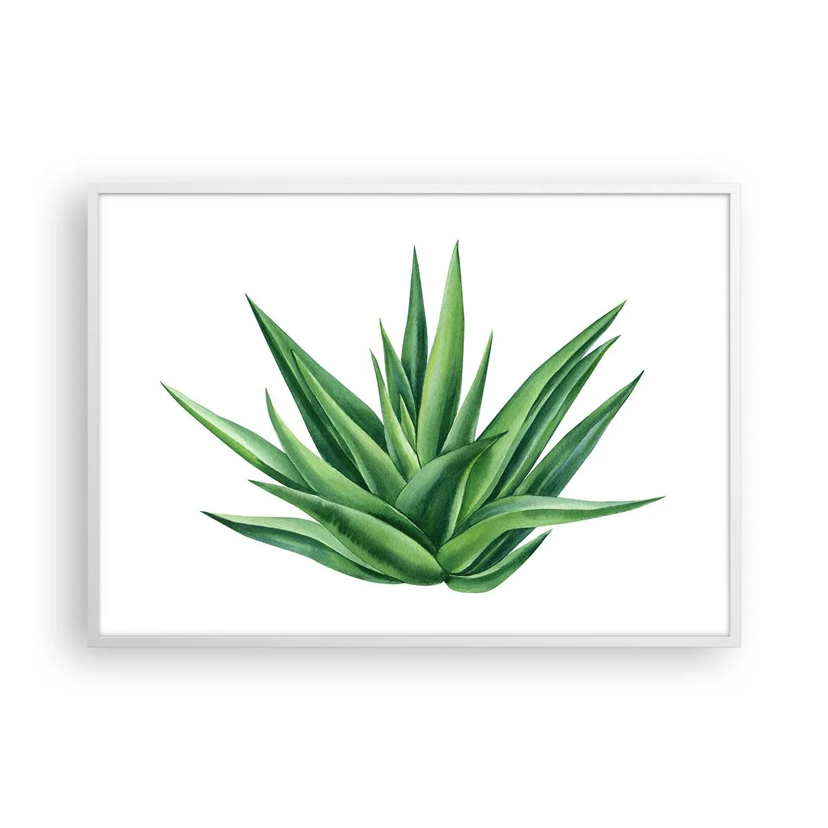 Poster in white frmae - Green - Power - Life - 100x70 cm