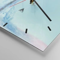 Clock face with lines