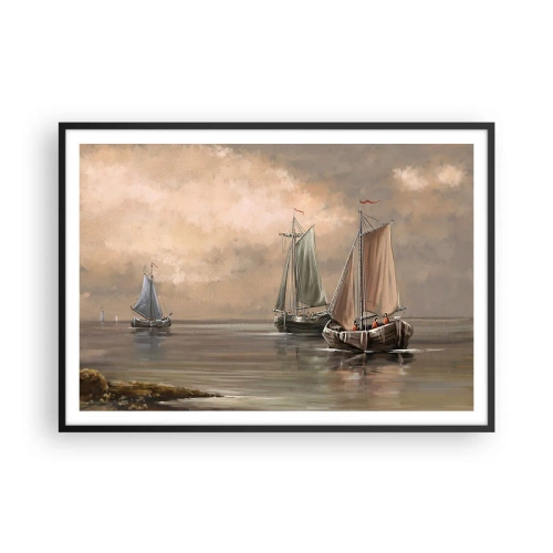 Poster in black frame - Return of Sailors - 100x70 cm