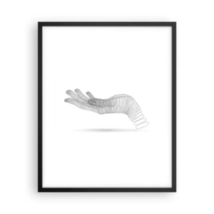 Poster in black frame - Springy Palm - 40x50 cm
