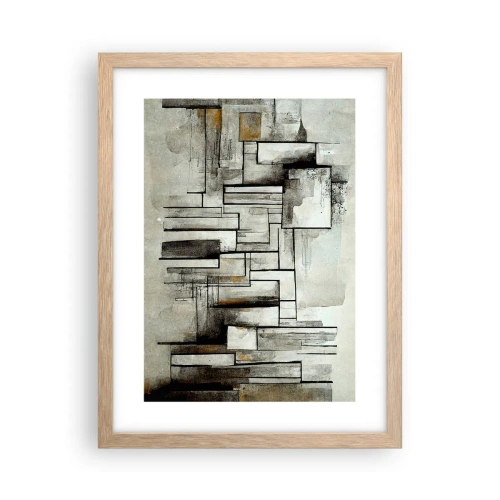 Poster in light oak frame - Power of Simplicity - 30x40 cm