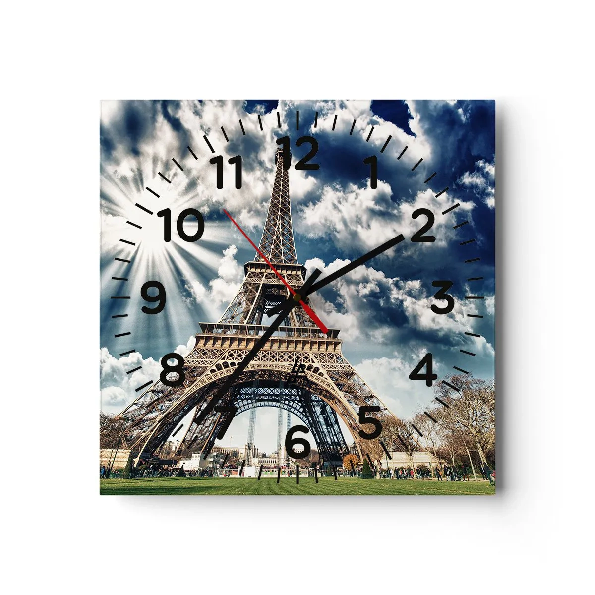 Wall clock - Clock on glass - Like No Other - 40x40 cm