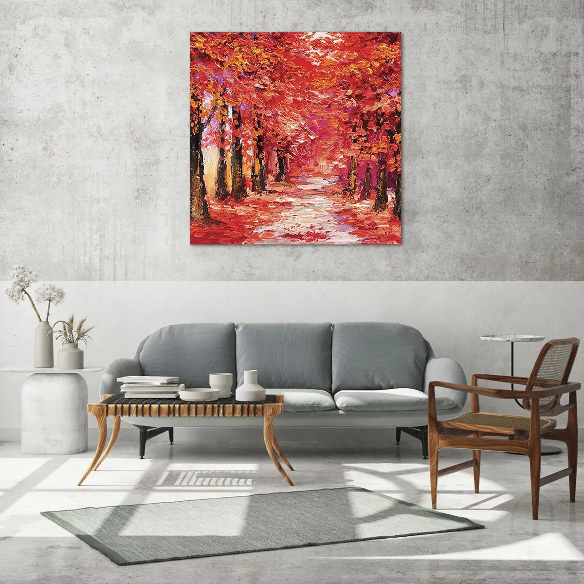 Glass picture - Autumnal Impression - 70x70 cm