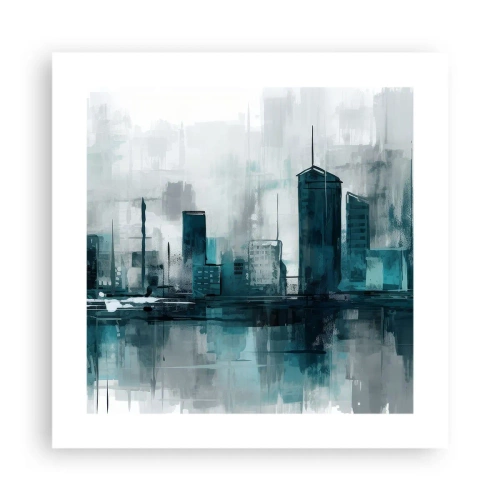 Poster - City in the Colour of Rain - 40x40 cm