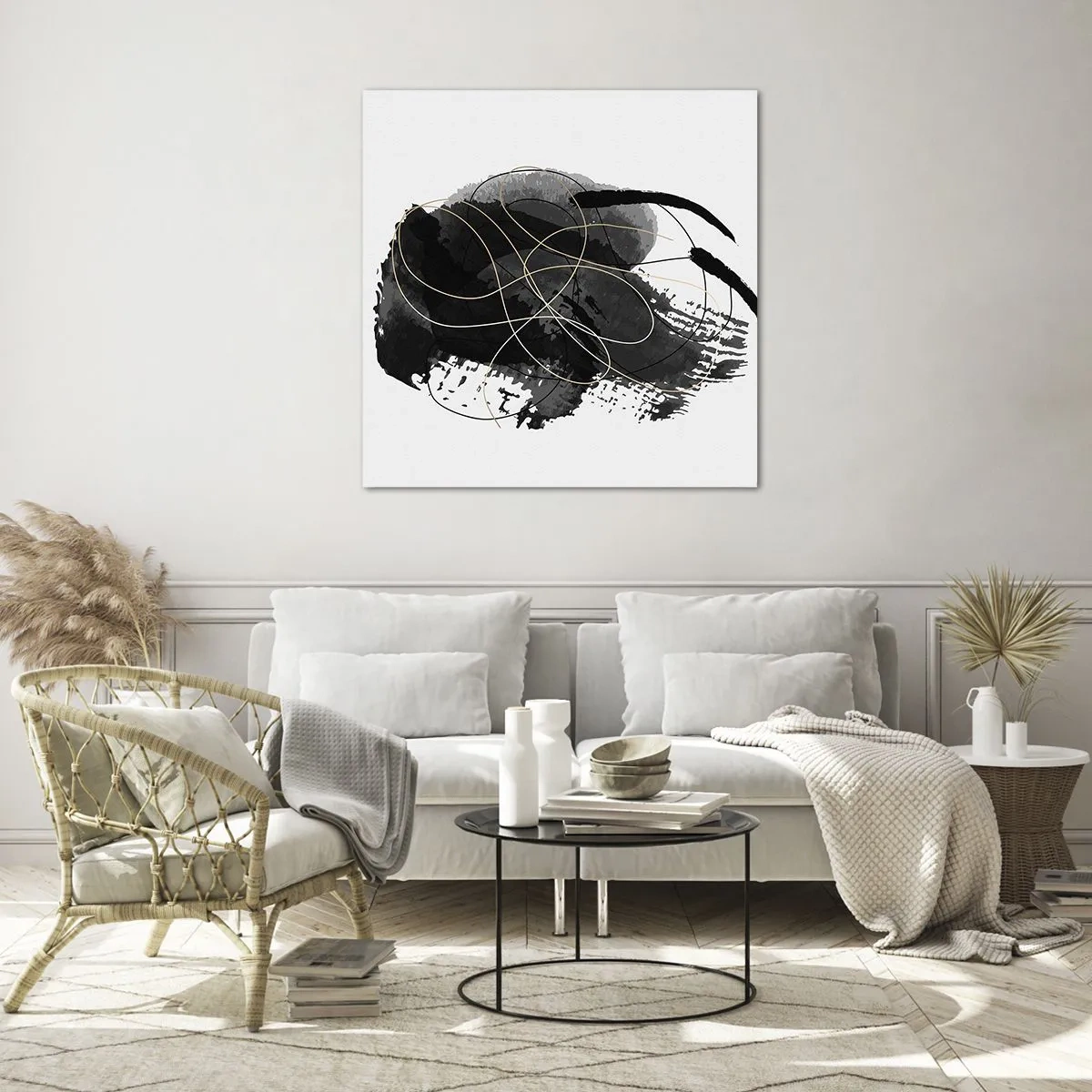 Glass picture - Made from Black - 60x60 cm