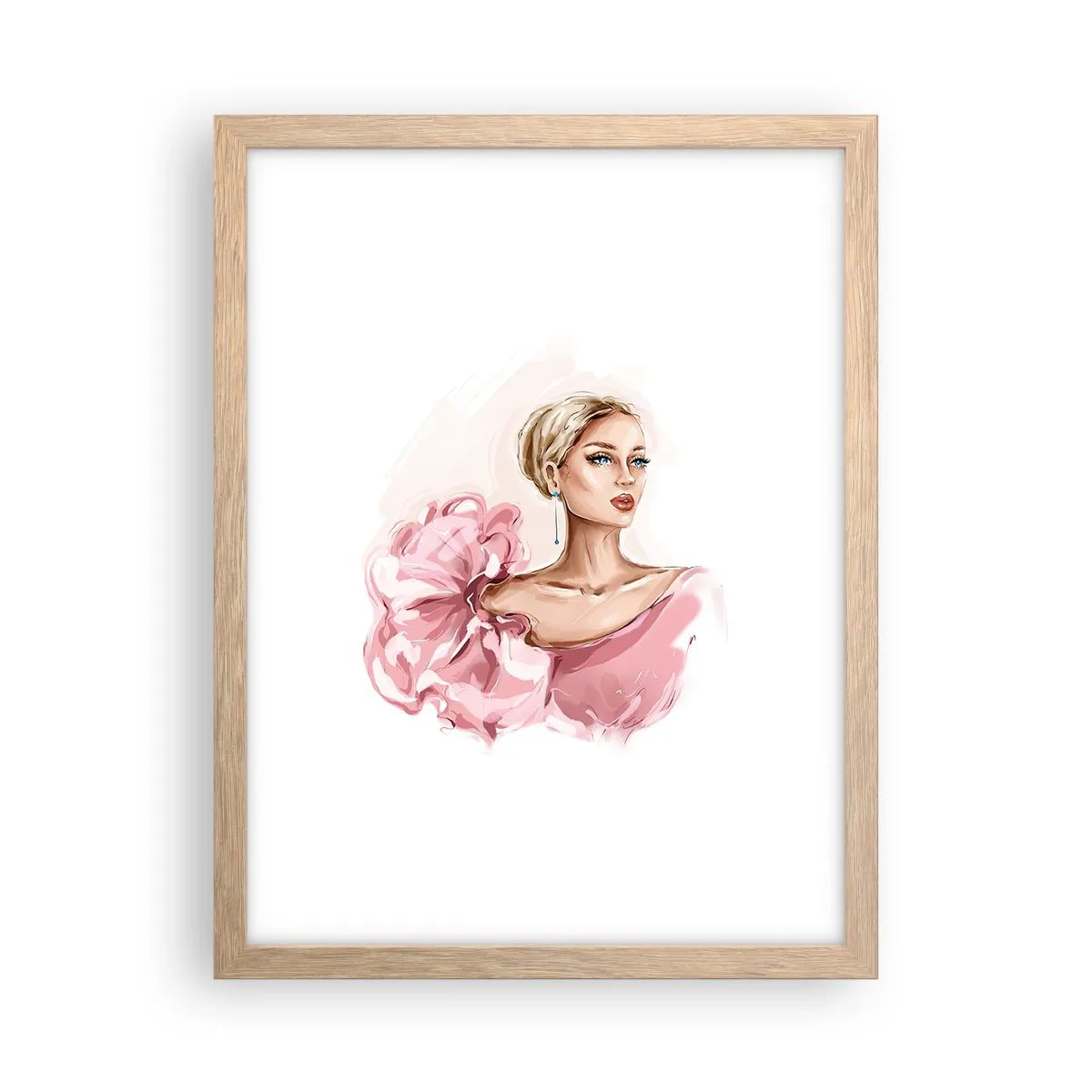 Poster in light oak frame - Like a Painitng - 30x40 cm