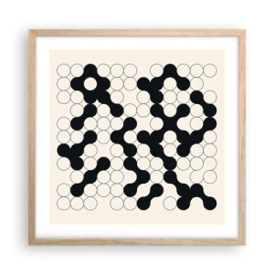 Poster in light oak frame - Chinese Play - Variation - 50x50 cm