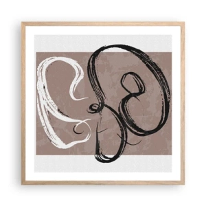 Poster in light oak frame - Composition -In Search of Completeness - 60x60 cm