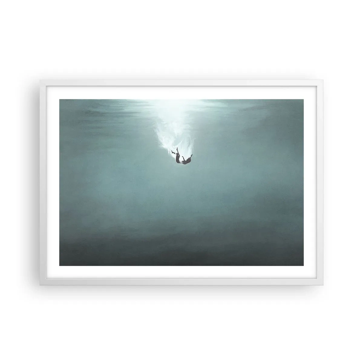 Poster in white frmae - In the Arms of the Ocean - 70x50 cm