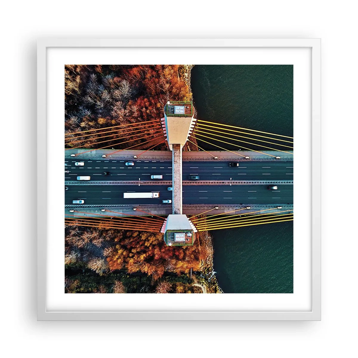 Poster in white frmae - Behind Seas and Oceans - 50x50 cm