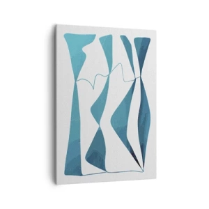 Canvas picture - Abstract: Turquoise Relation - 50x70 cm