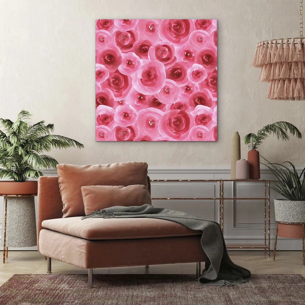 Canvas picture - Roses at the Bottom and at the Top - 50x50 cm