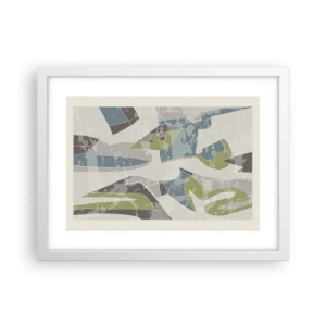 Poster in white frmae - Composition with Window Pane - 40x30 cm