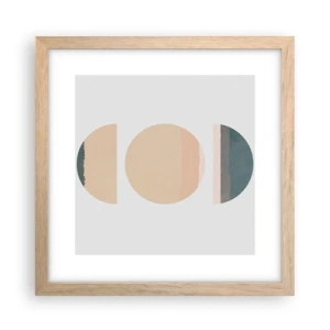 Poster in light oak frame - Wheel after a Wheel - 30x30 cm