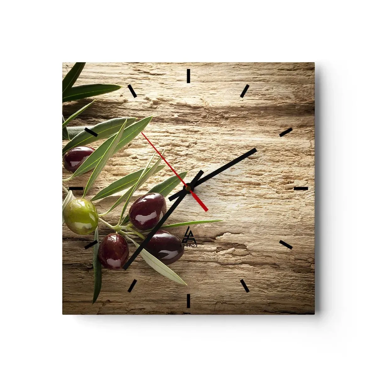 Wall clock - Clock on glass - Straight from Nature - 40x40 cm